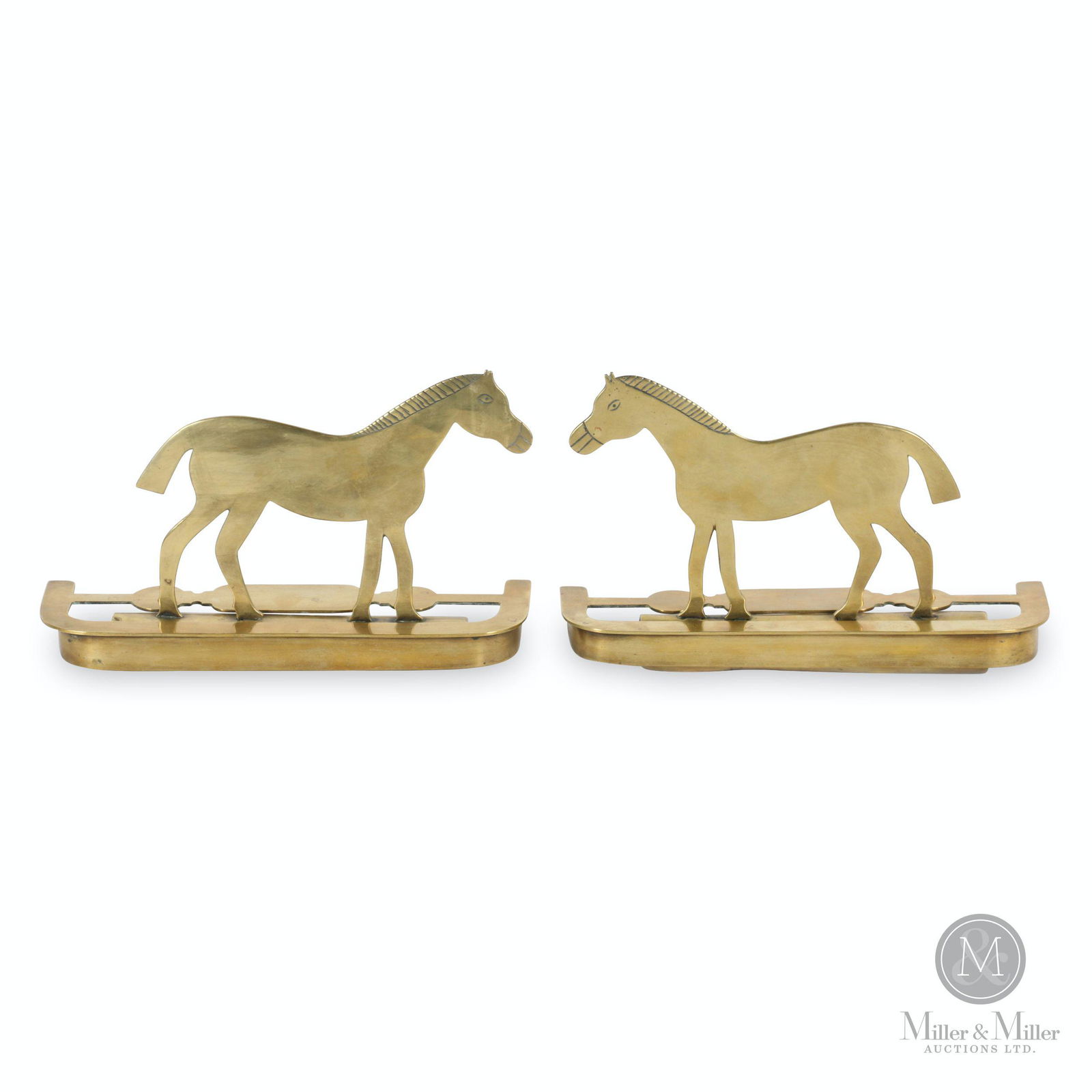Forged Brass Figural Horse Log Holders (1 of 7)
