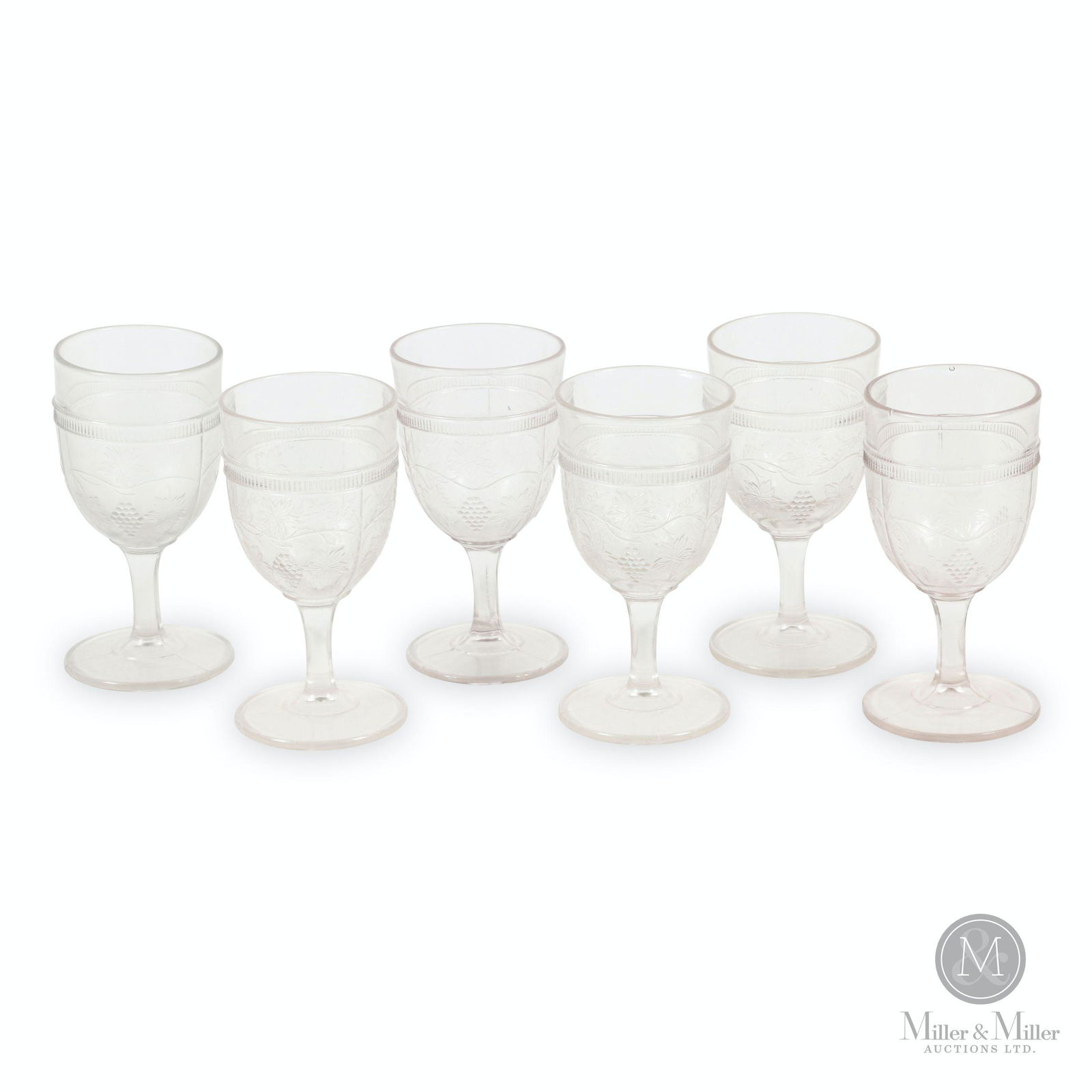 Nova Scotia Grape and Vine Pressed Glass Goblets (1 of 7)