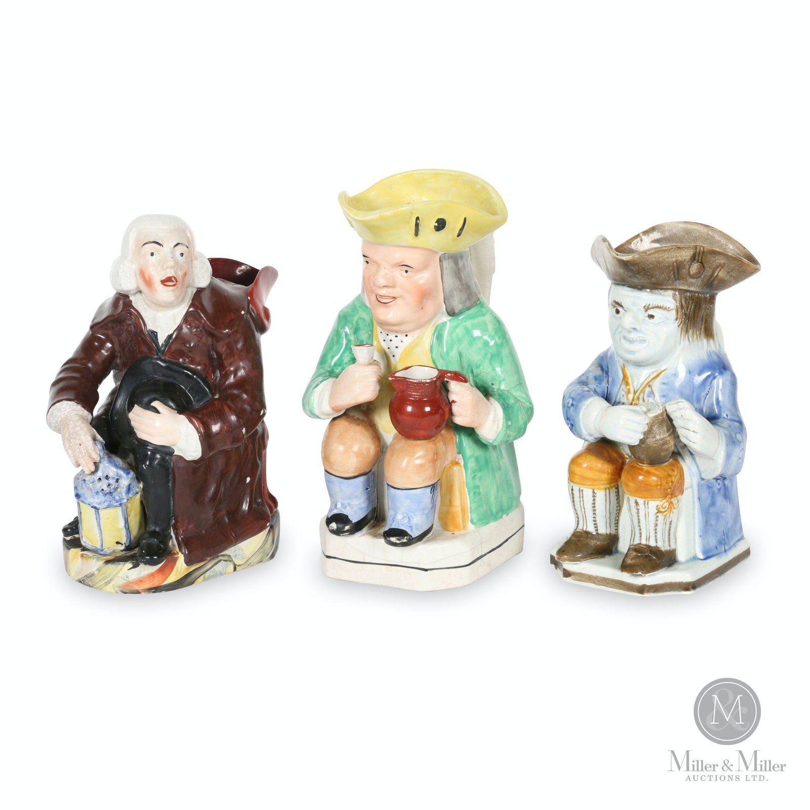 Lot of Staffordshire Toby Jugs (1 of 8)