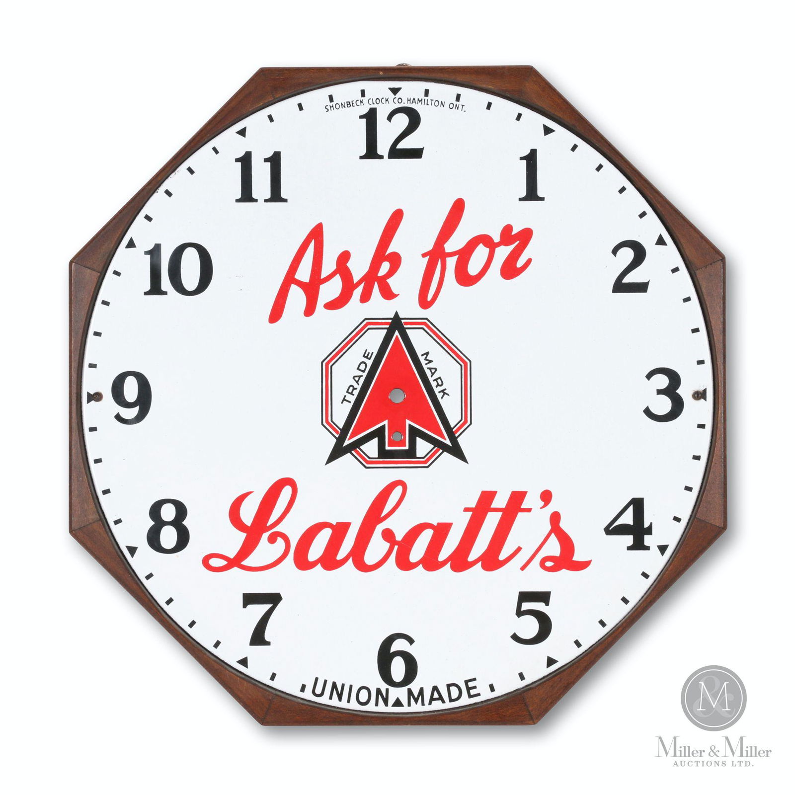 Labatt's Clock Case & Porcelain Dial (1 of 7)