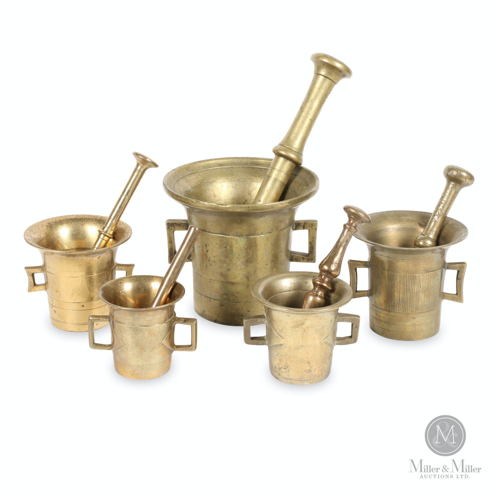 Brass Apothecary Mortar and Pestles (1 of 10)