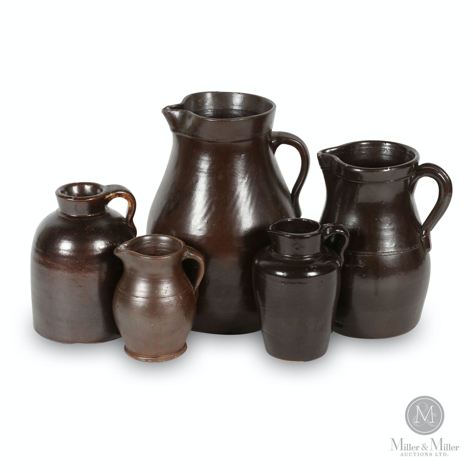 Ontario Albany Slip Stoneware Pitchers (1 of 7)