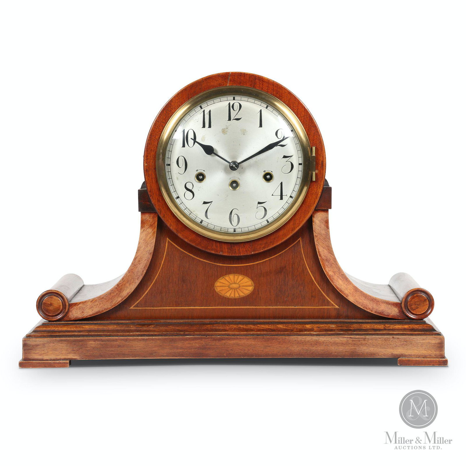 Junghan's Westminster Chime Mantle Clock: German. 1920s. Fine case, original finish. Westminster chime on the quarters. Movement stamped, "Junghans" in star logo. 20 x 8 x 14" (h). Bruce Walsh collection. CODE-CLO