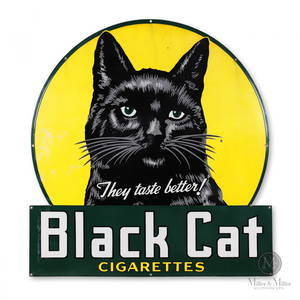 Black Cat Cigarettes Porcelain Sign