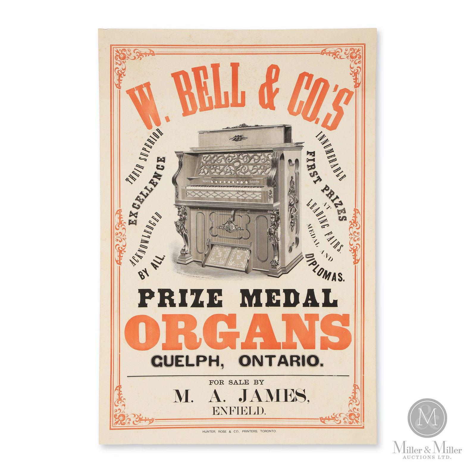 W. Bell & Co., Guelph Organ Lithograph (1 of 9)