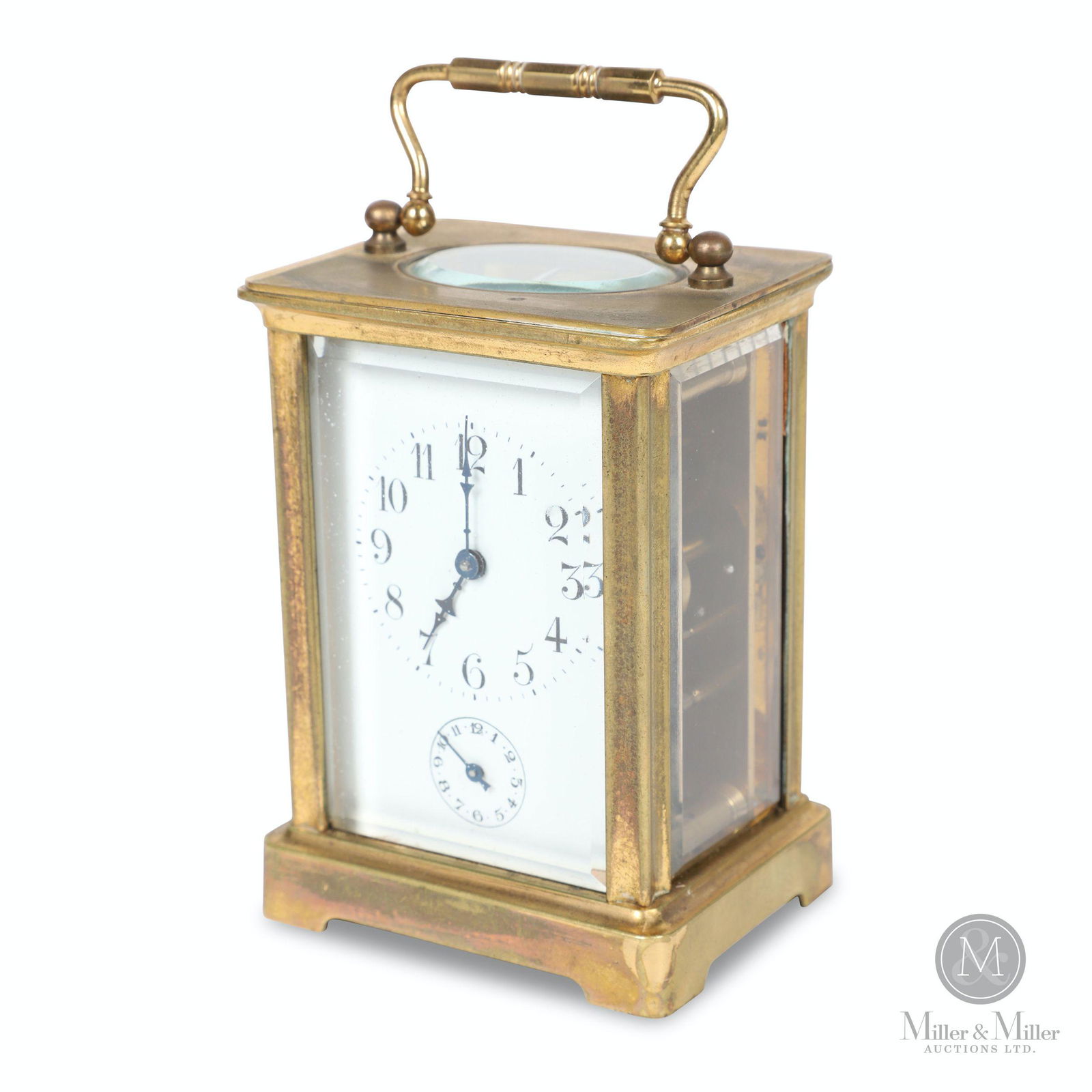 French Brass Carriage Clock with Alarm (1 of 9)