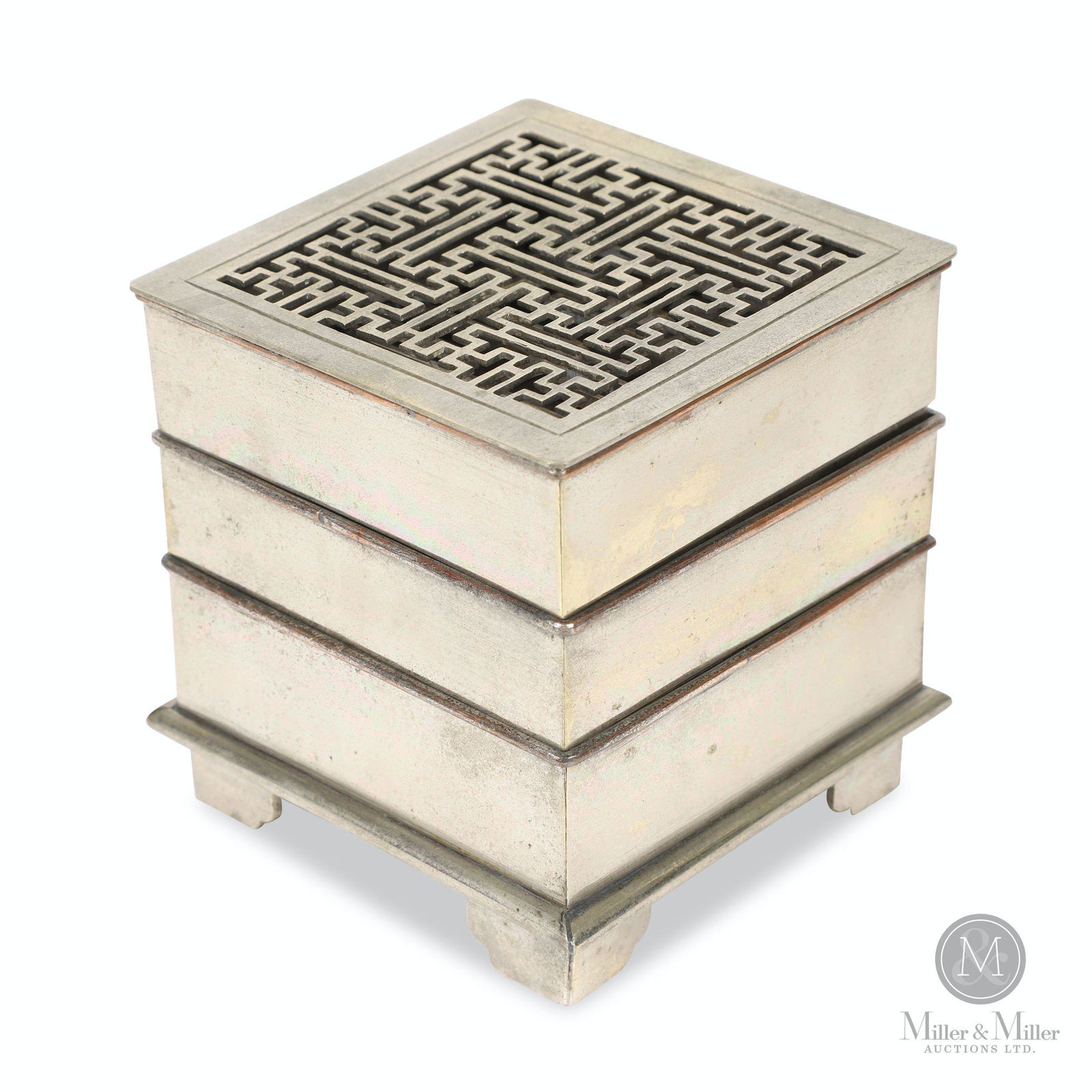 East Asian Censer Seal Clock Timepiece (1 of 8)