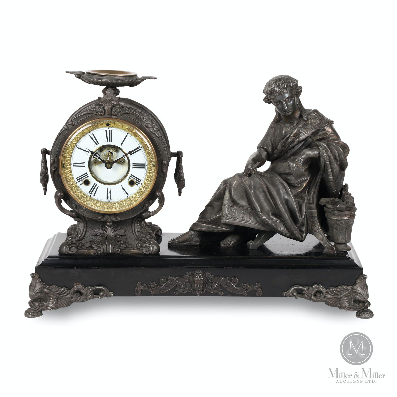 French Figural Mantle Clock (1 of 8)