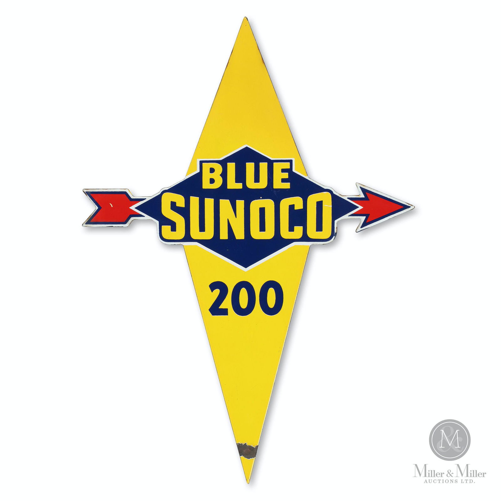 Blue Sunoco Porcelain Gas Pump Plate (1 of 8)
