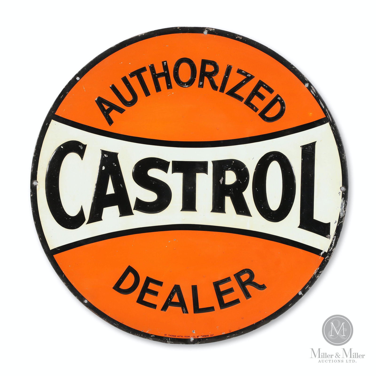 Castrol Motor Oil Tin Litho Sign (1 of 7)