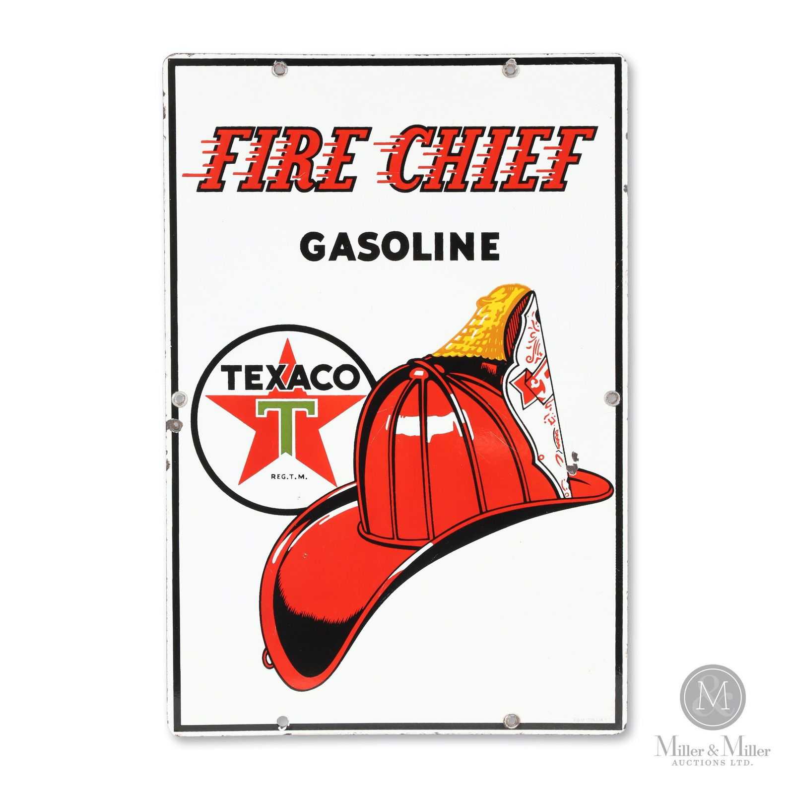 Texaco Fire Chief Gasoline Pump Plate Sign (1 of 6)