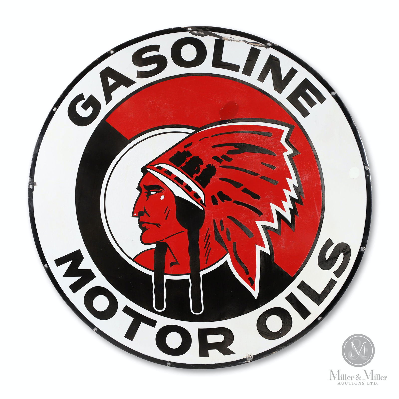 Red Indian Porcelain 5' Service Station Sign (1 of 10)