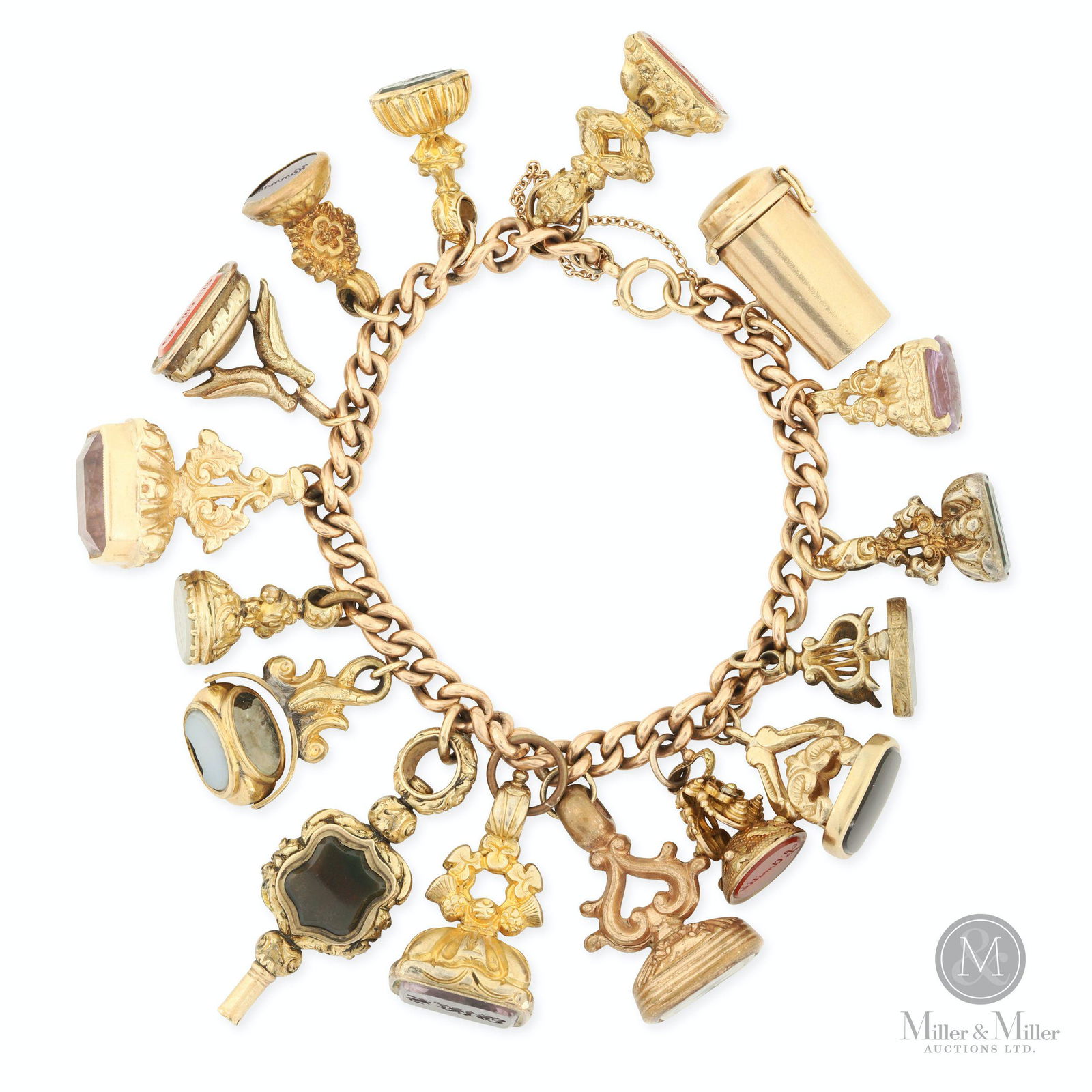Victorian Intaglio Seal Charm Bracelet (1 of 13)