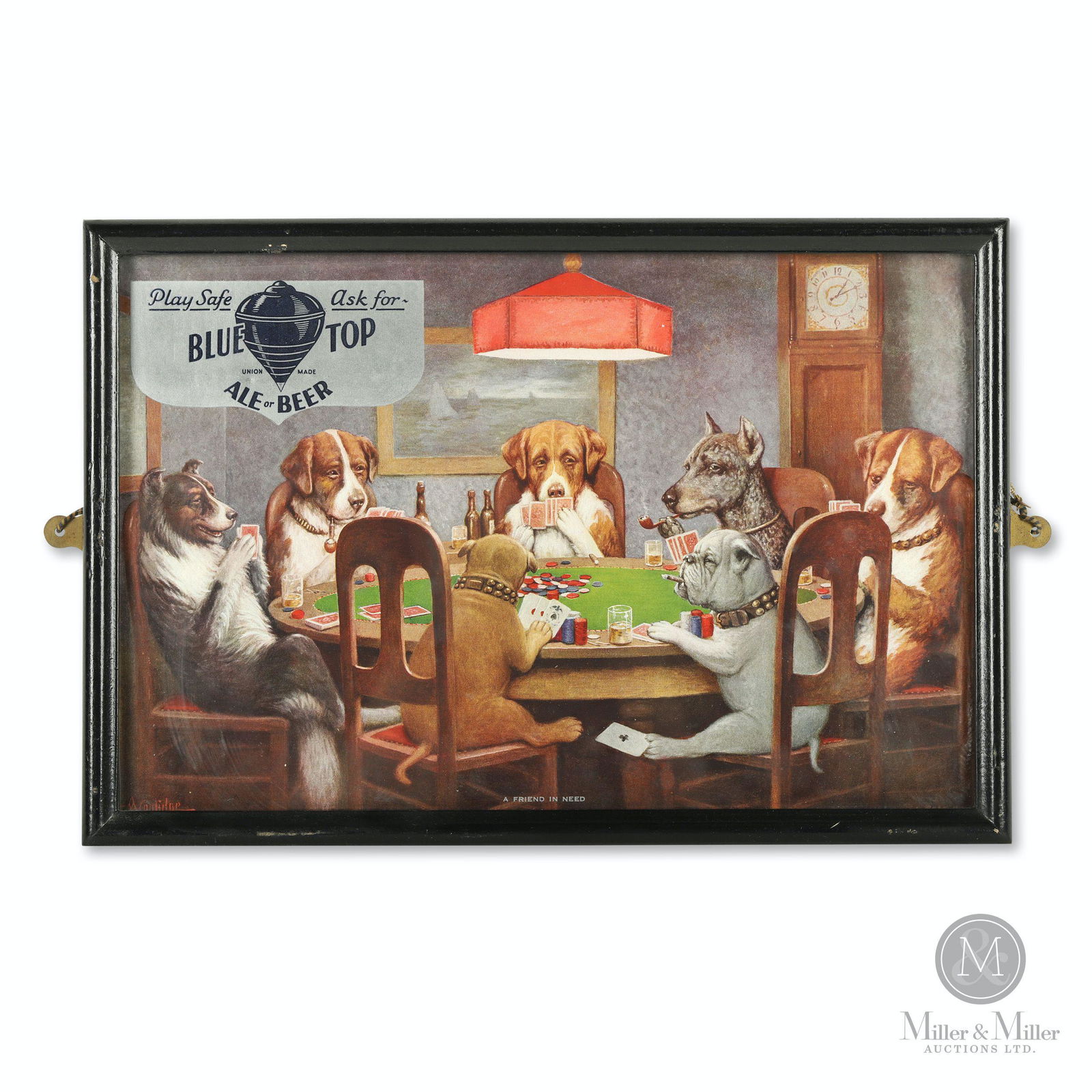 Blue Top Coolidge "Dogs Playing Poker" Lithograph (1 of 6)