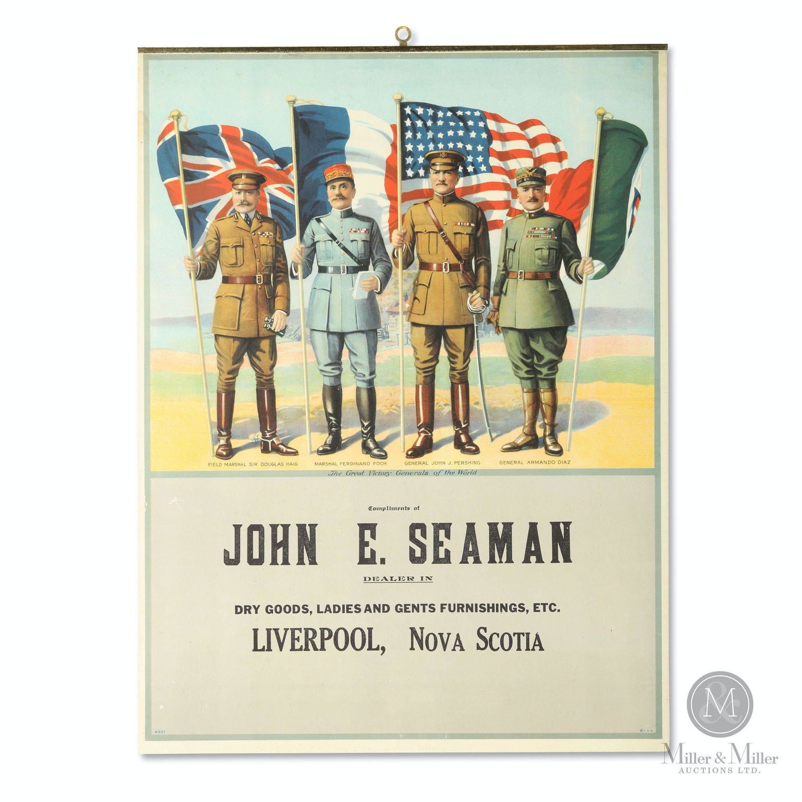 WWI "The Great Victory Generals of the World" Calendar (1 of 6)