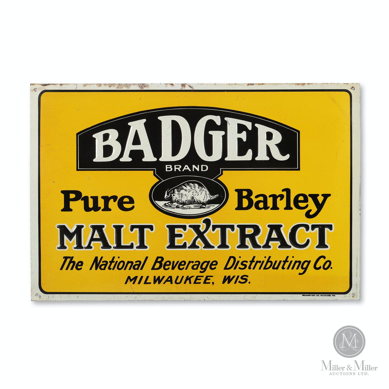 Badger Malt Extract Tin Litho Sign (1 of 7)