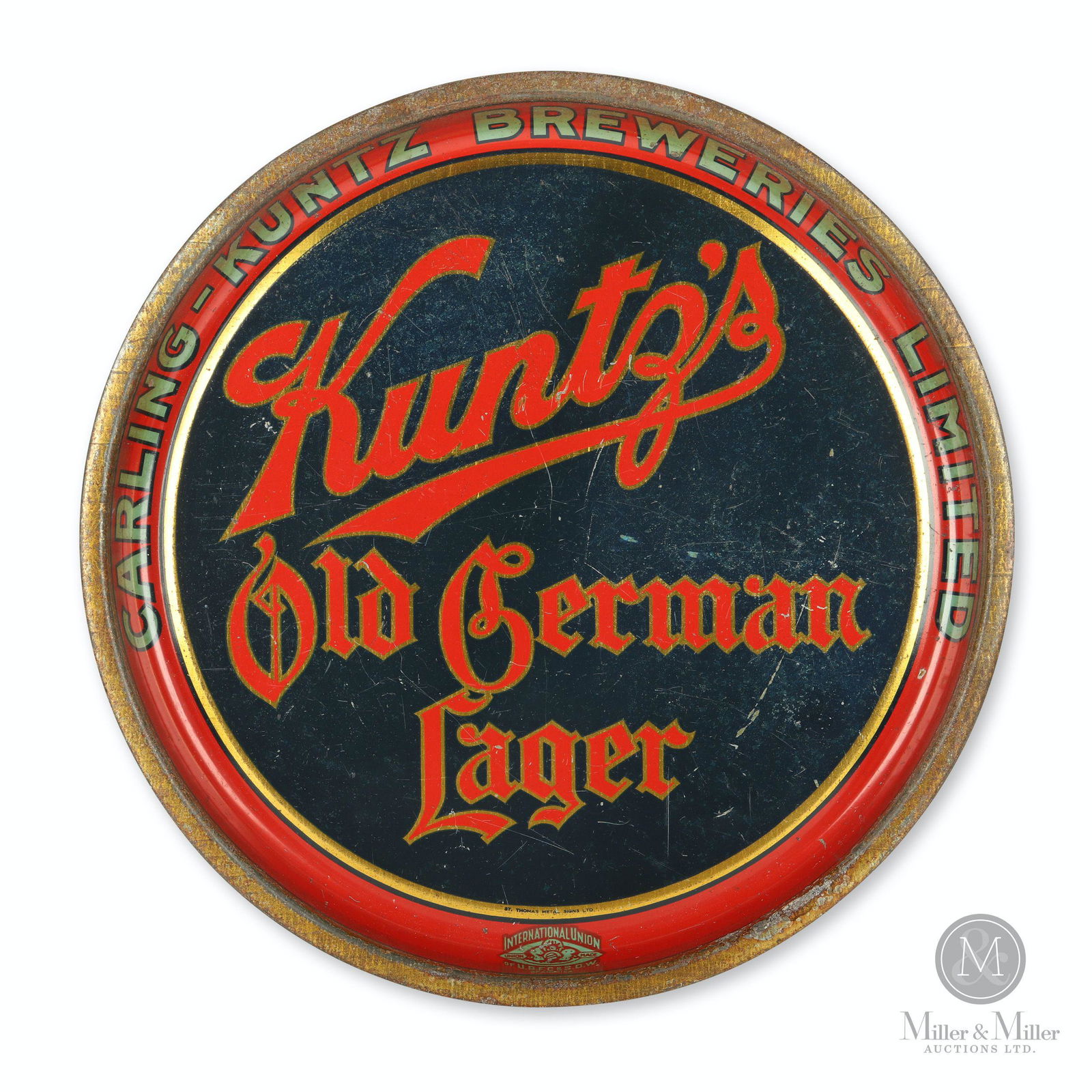 Carling-Kuntz Old German Lager Beer Tray (1 of 9)