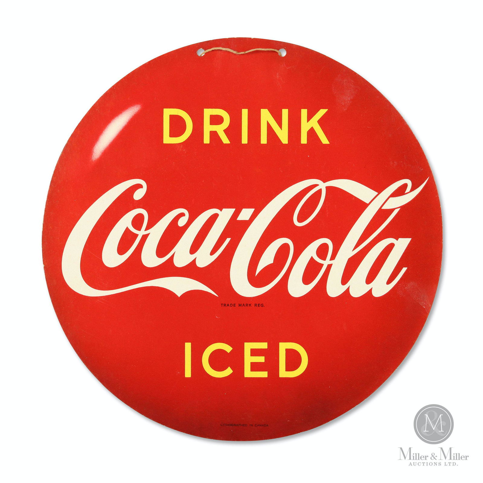 Coca-Cola Cardboard Button Fan Pull (1 of 5)