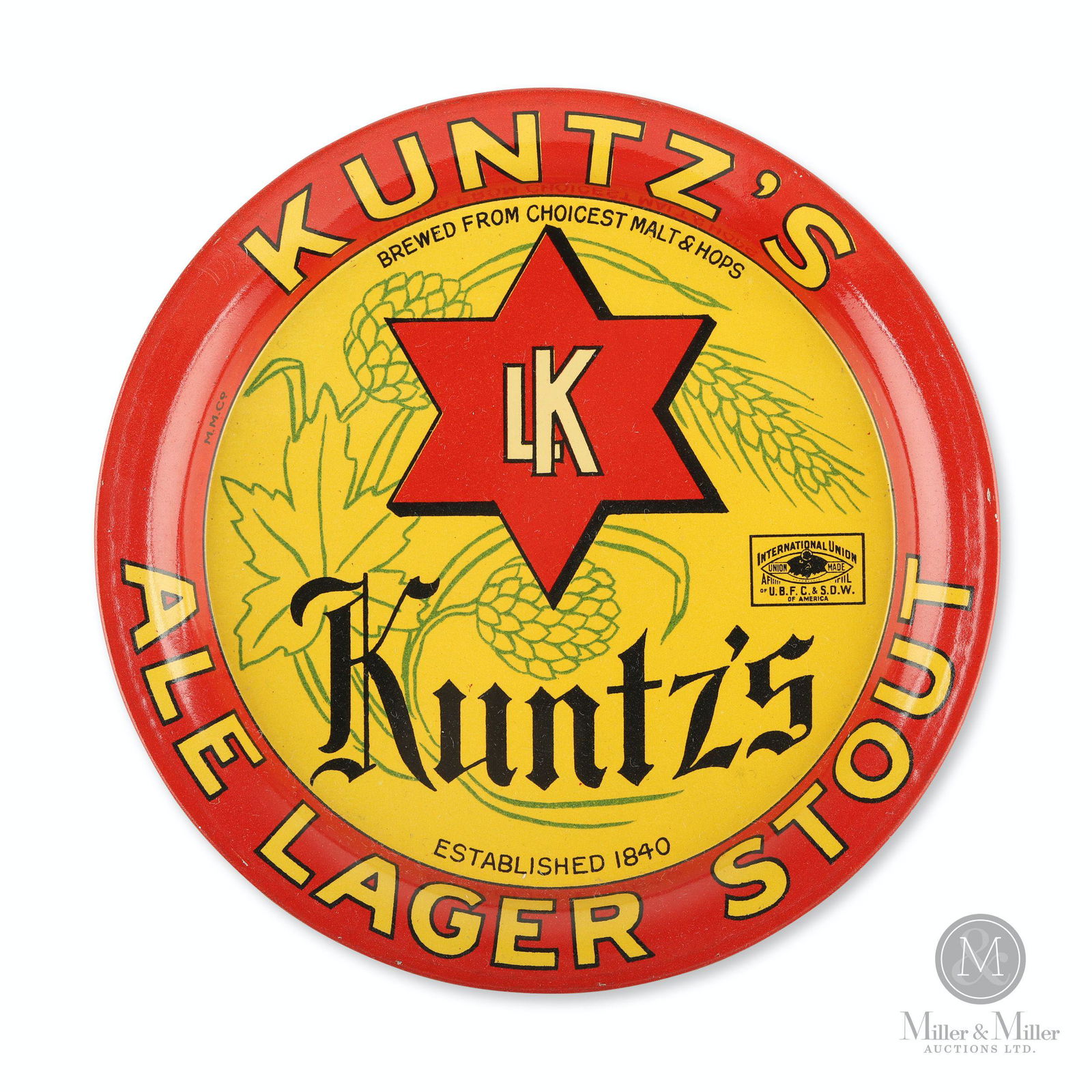 Kuntz's Ale Lager Stout Tip Tray