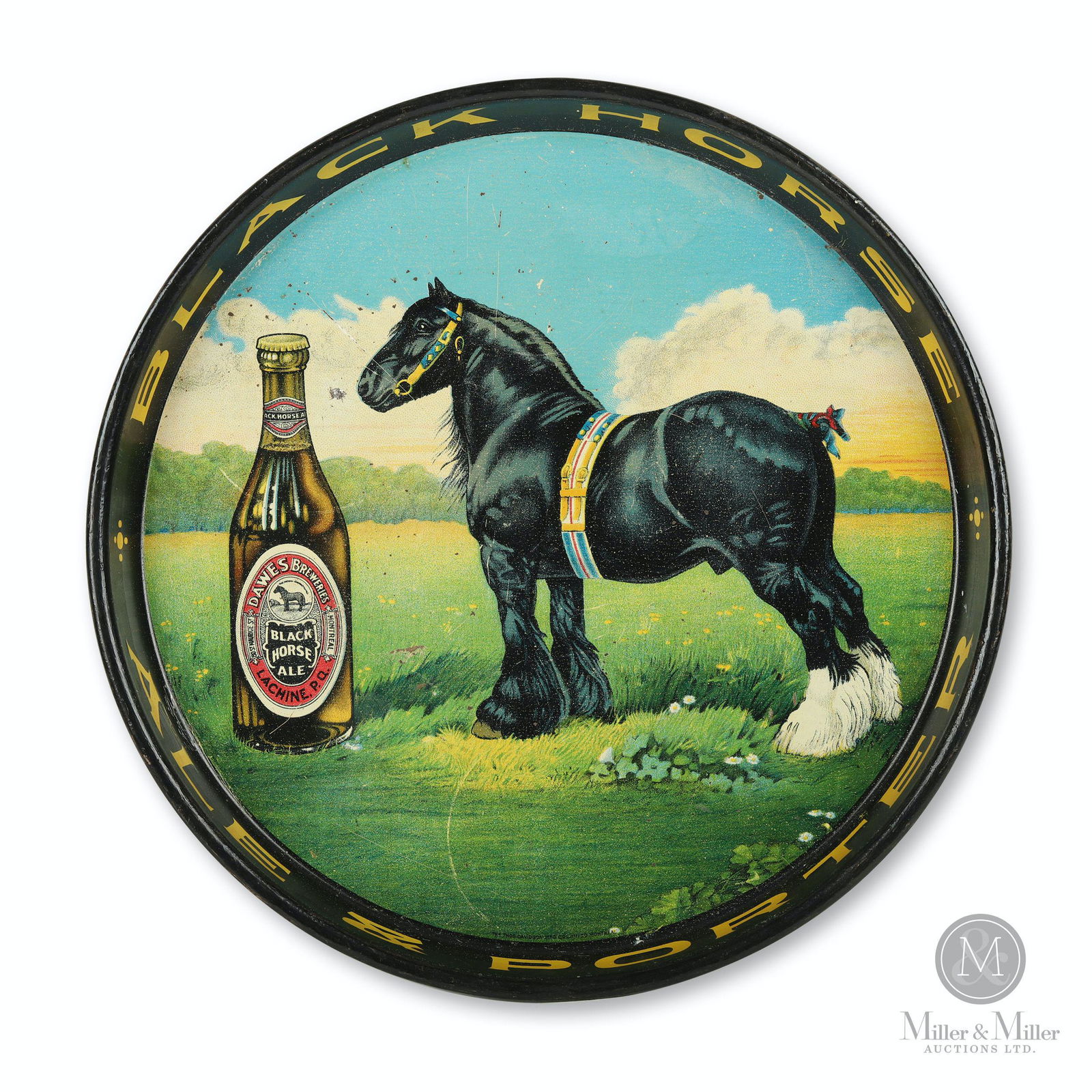 Dawes Black Horse Ale Tin Litho Beer Tray (1 of 9)