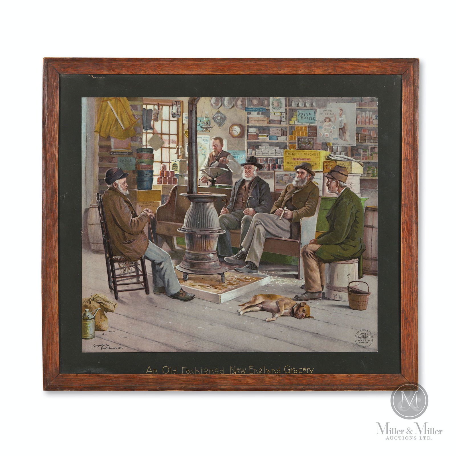 Chase & Sanborn General Store Lithograph Premium (1 of 8)