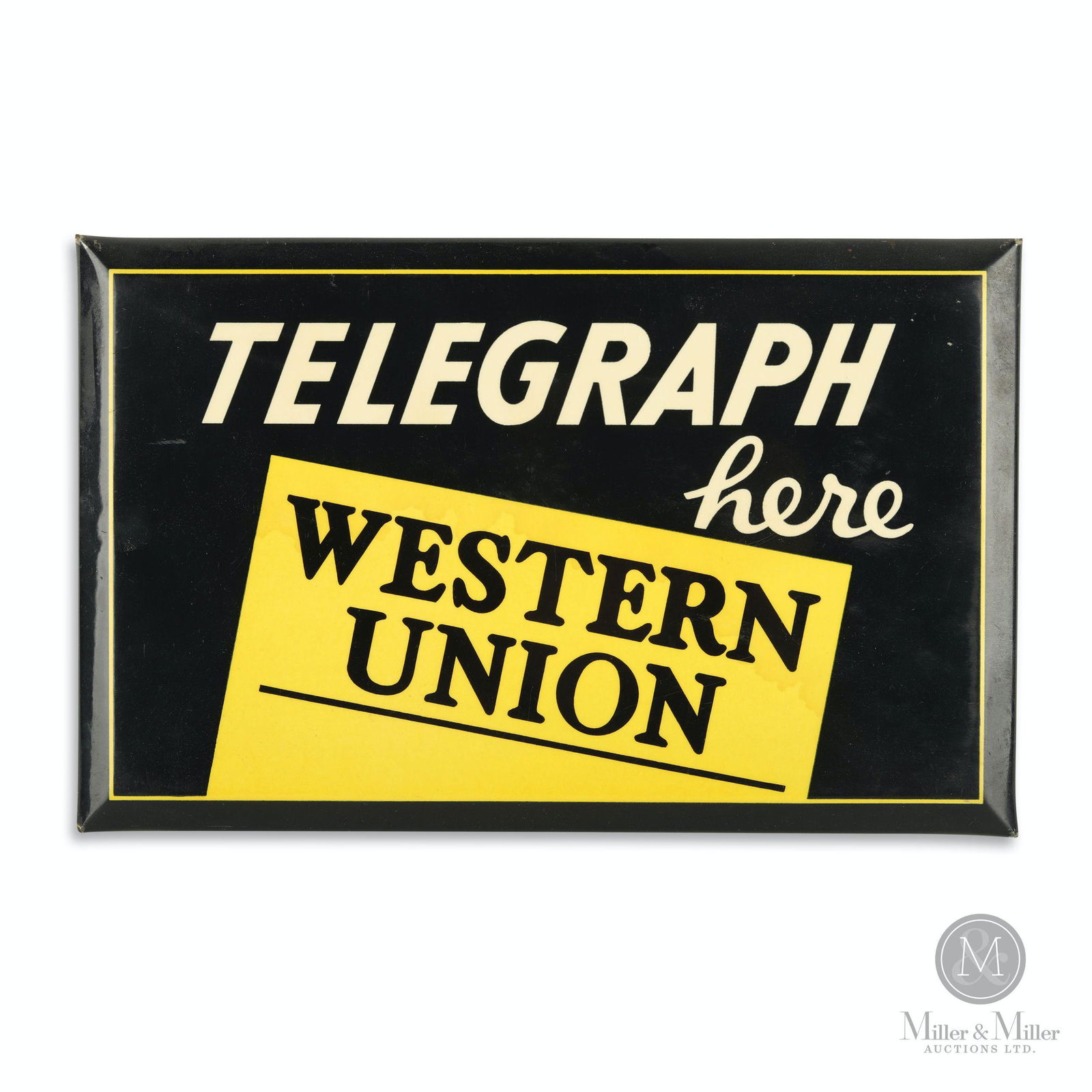 Western Union Telegraphs Celluloid Counter Sign (1 of 4)