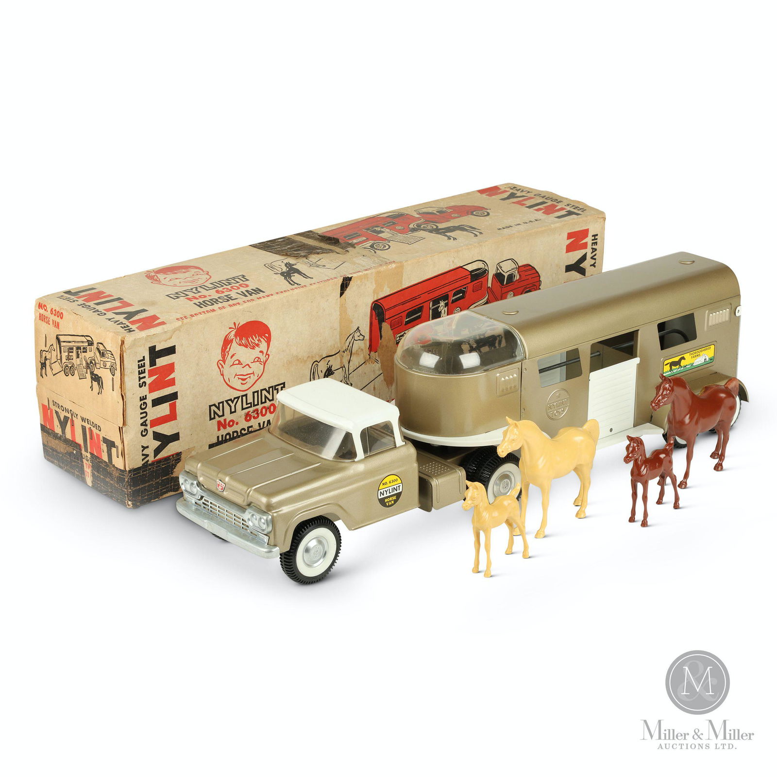 Nylint, 6300 Horse Van Boxed Pressed Steel Ford Truck (1 of 11)