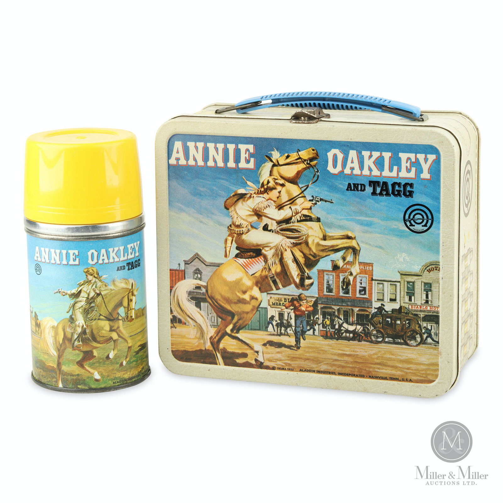 Annie Oakley & Tagg Tin Litho Lunch Box & Thermos (1 of 15)