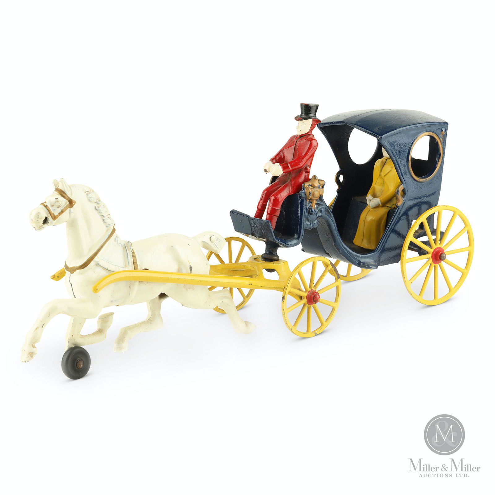 Hubley, Cast Iron 1 Horse Hanson Cab (1 of 11)