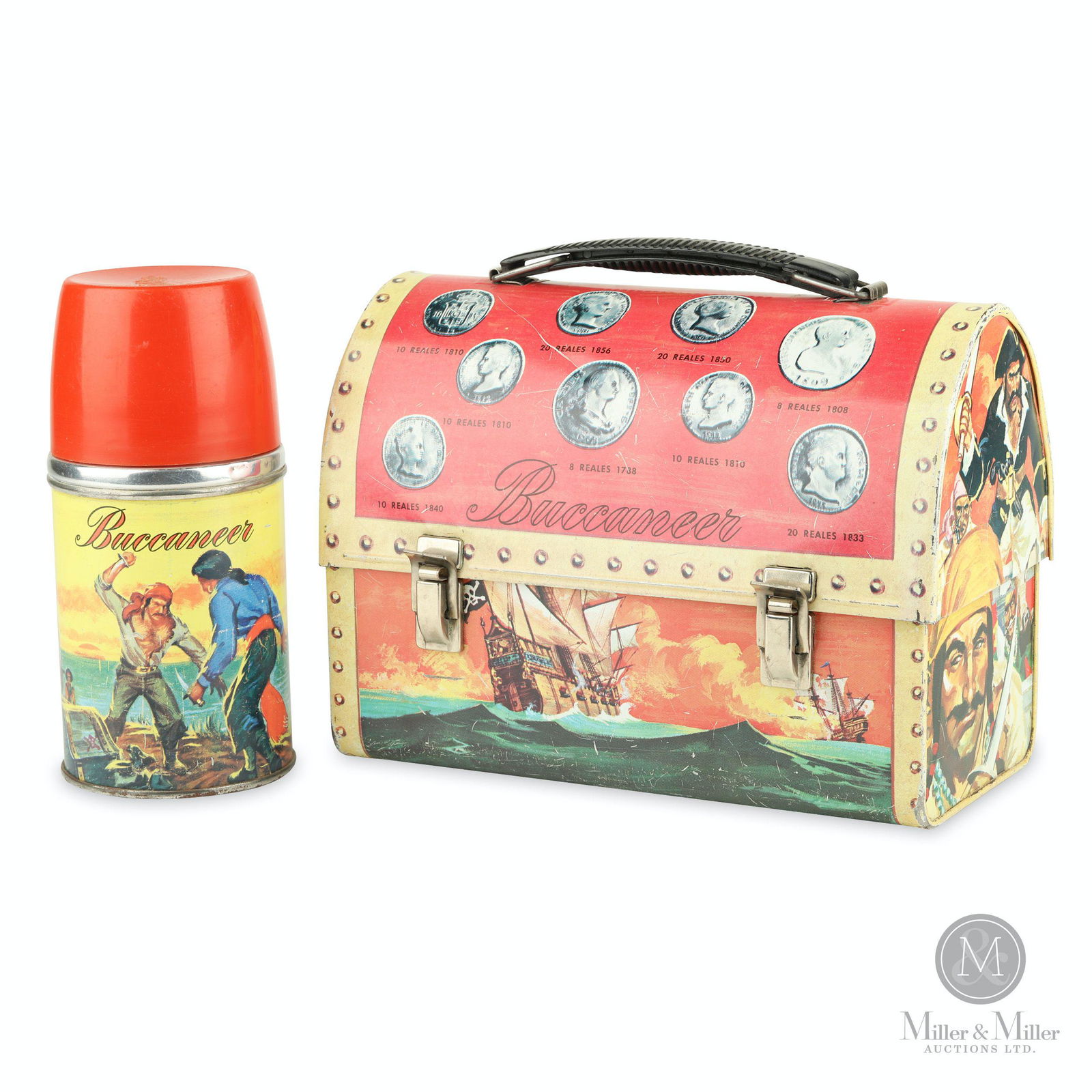 Buccaneer Tin Litho Dome Top Lunch Box & Thermos (1 of 16)