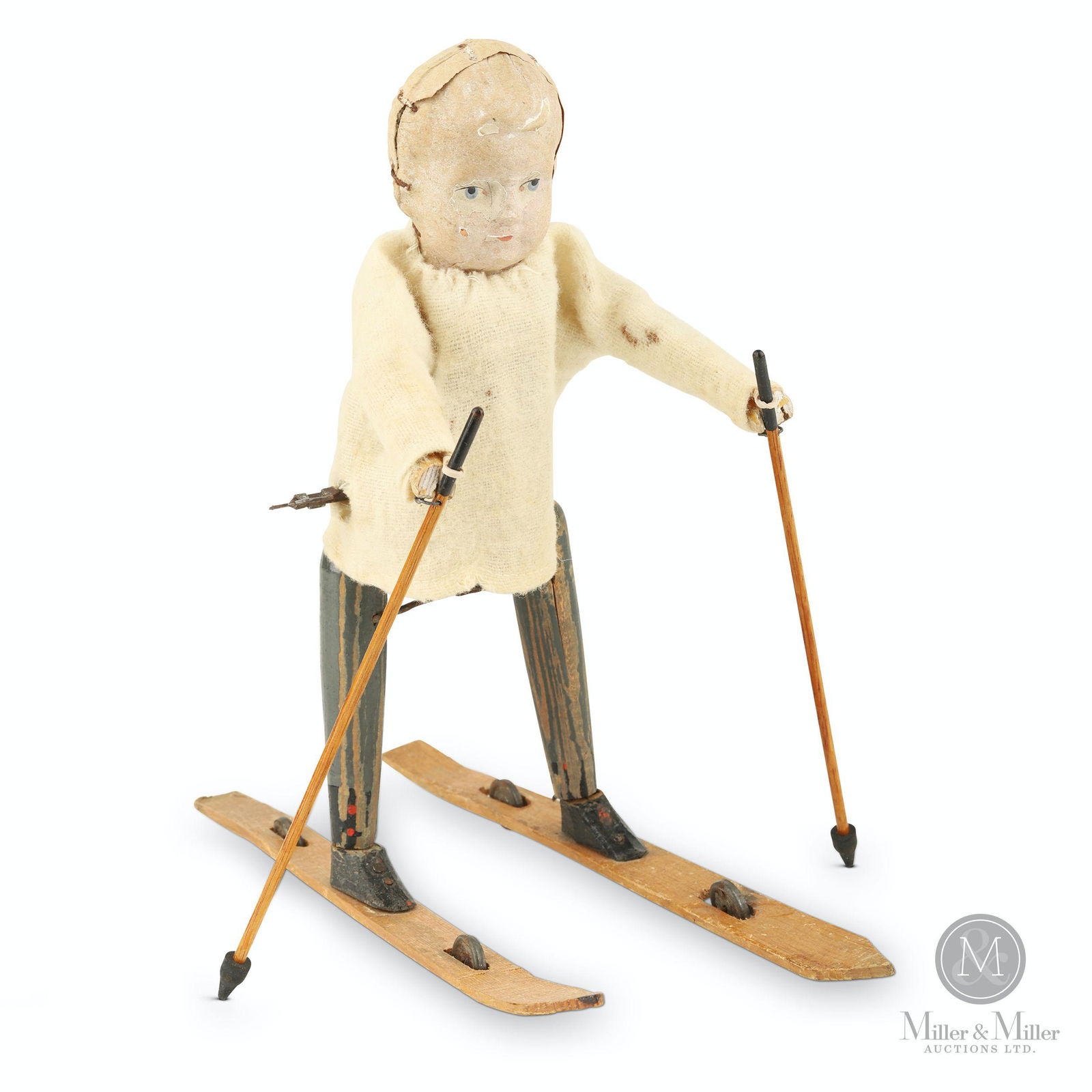 Early German Wind-up Boy on Skis (1 of 7)