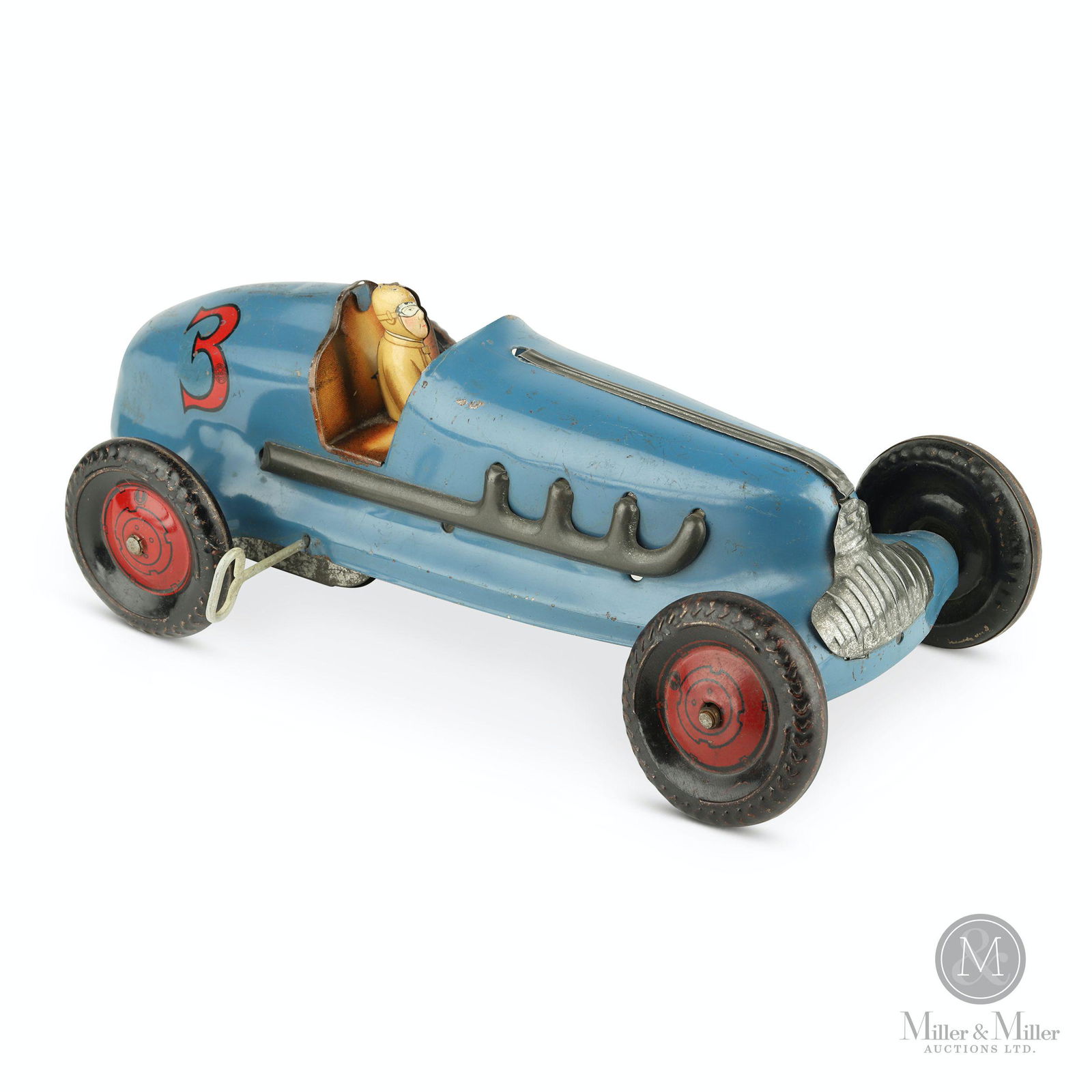 Marx, Pressed Steel Wind-up Race Car (1 of 9)