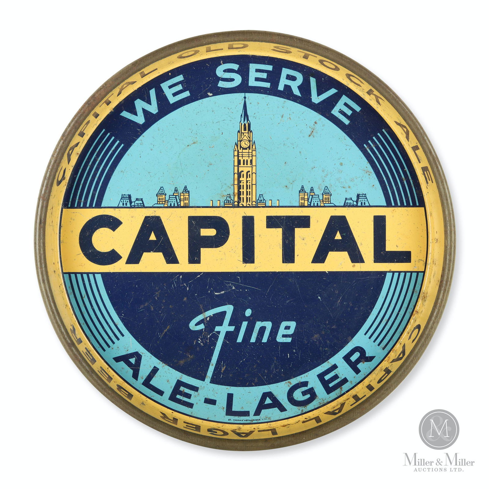 Capital, Ottawa Tin Litho Beer Tray (1 of 9)