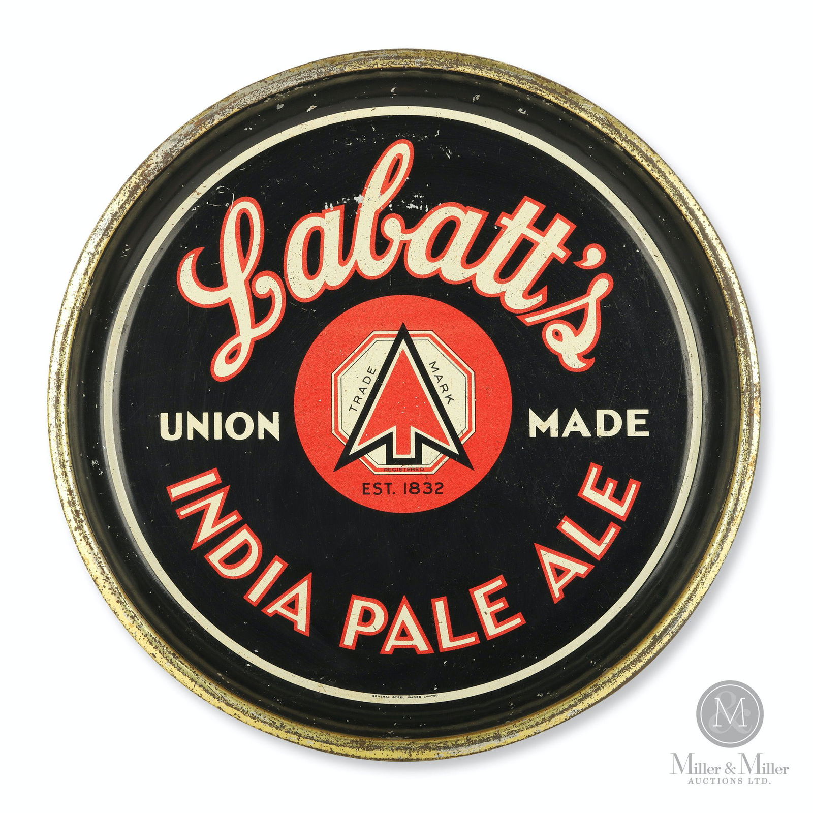 Labatt's India Pale Ale "Spearhead" Tin Litho Beer Tray (1 of 8)