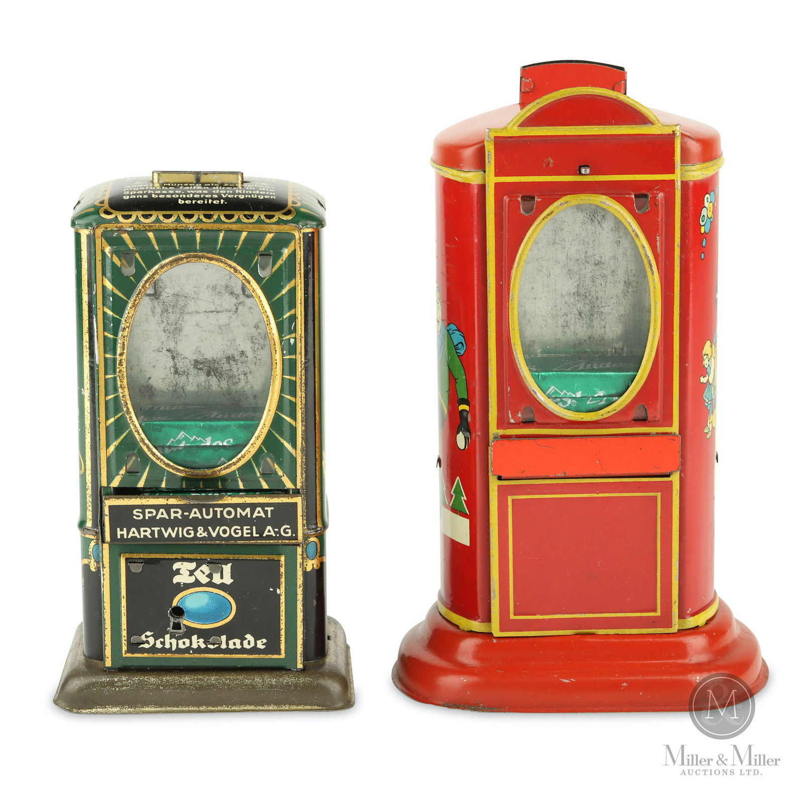 German Tin Litho Chocolate Dispensers (1 of 9)