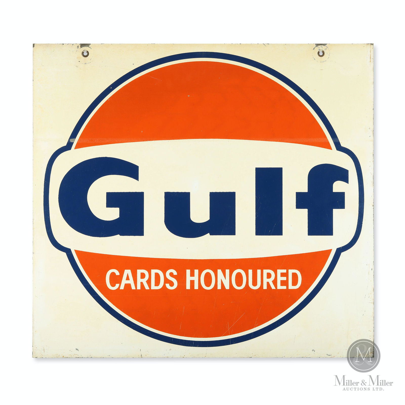 Gulf Cards Honoured Tin Litho Sign (1 of 4)