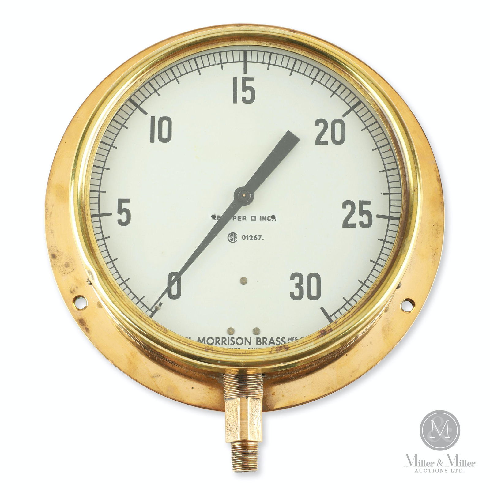 James Morrison Brass 8.5" Steam Pressure Gauge (1 of 7)