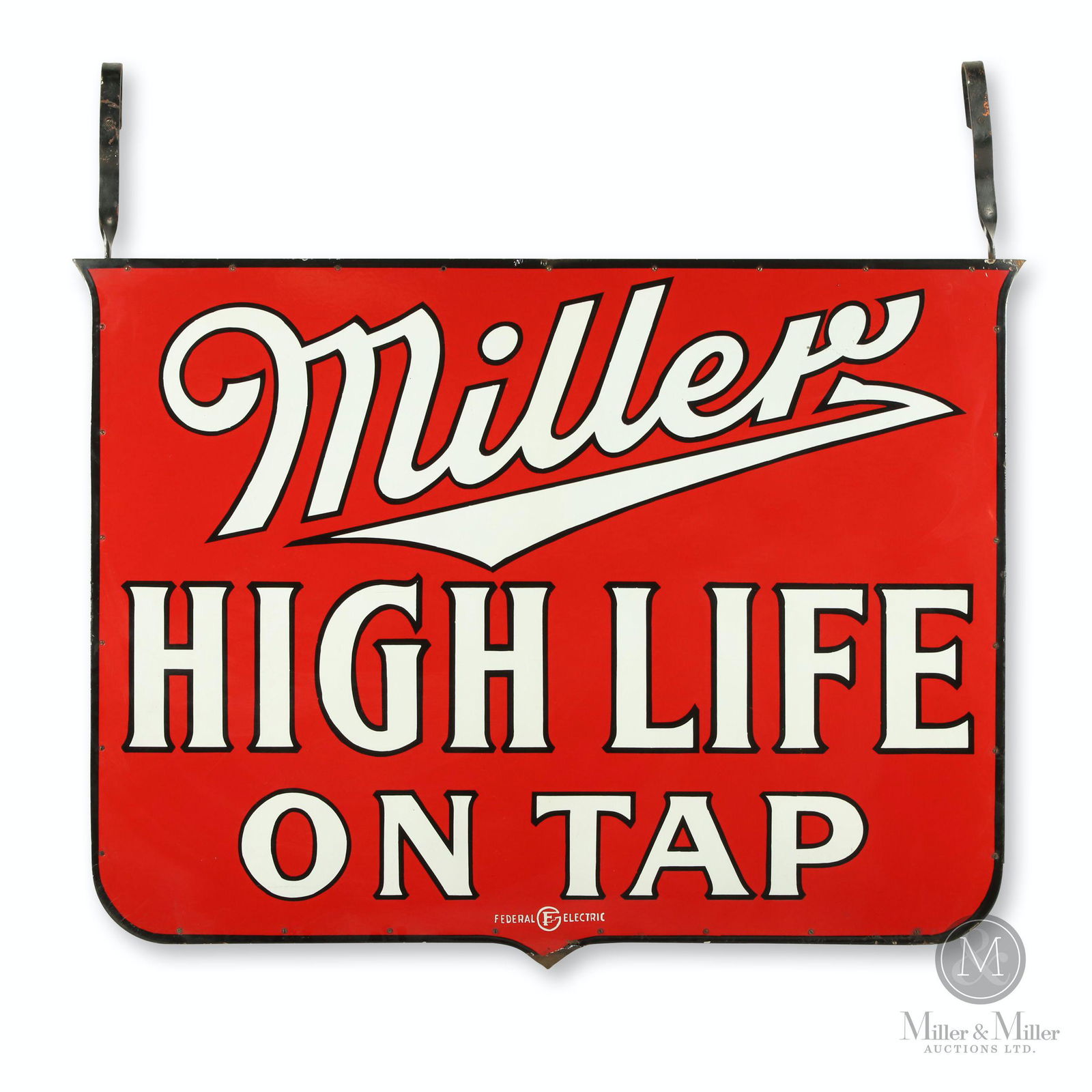 Miller High Life Beer Porcelain Sign (1 of 8)