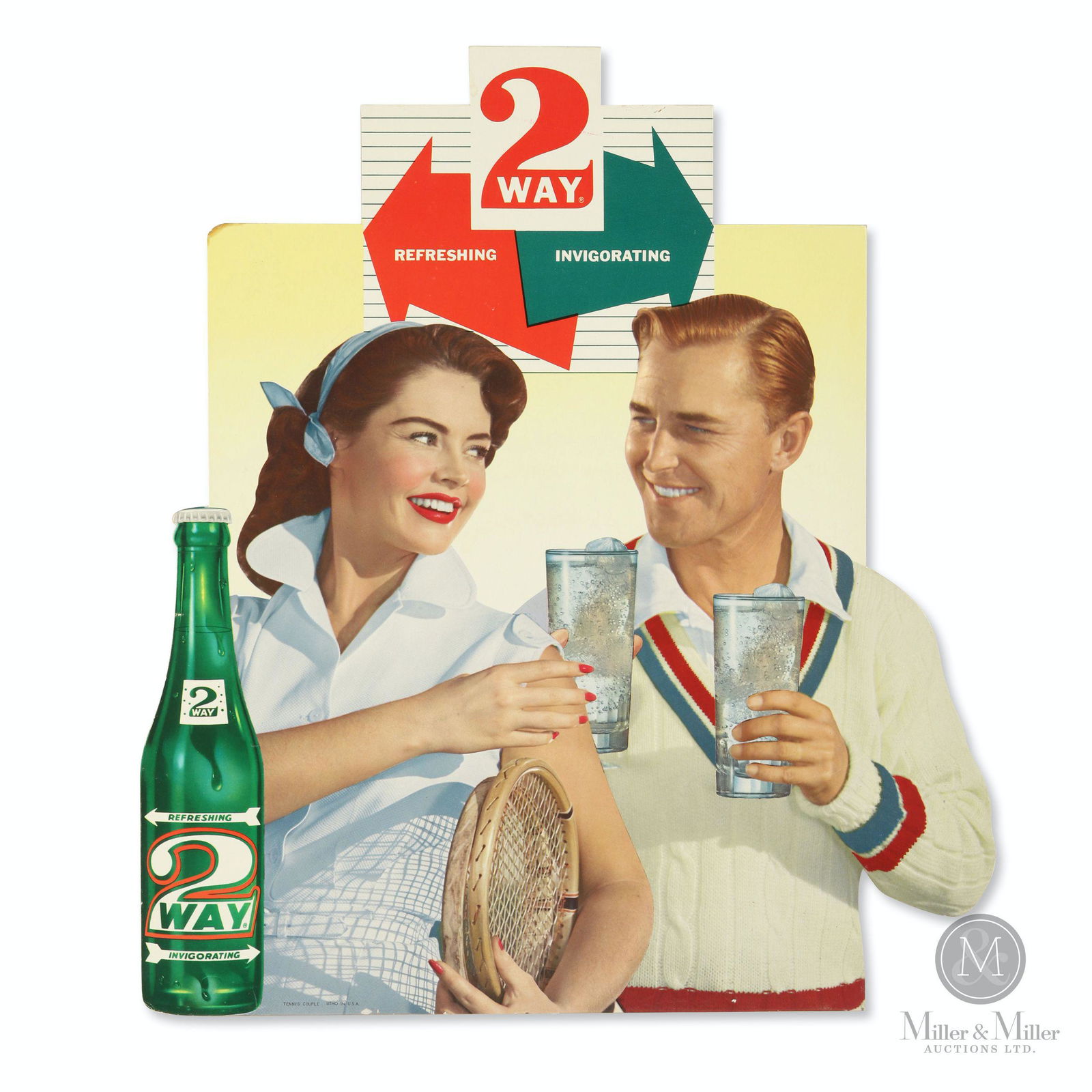 2-Way Soda Tennis Couple Die Cut Poster (1 of 5)