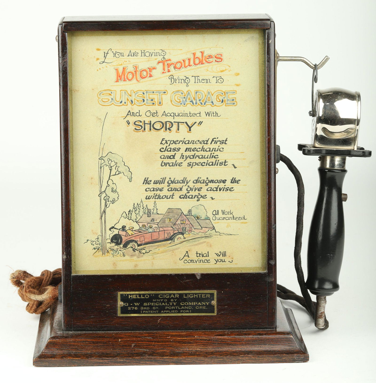 G.W. Specialty Co. "Hello" Countertop Cigar Lighter