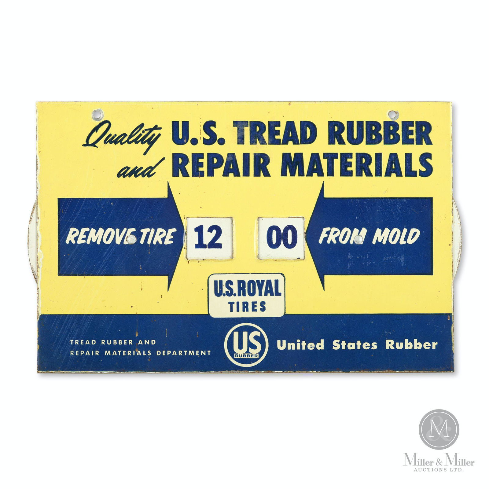 U.S Royal Tires Tin Litho Tread Timer (1 of 8)