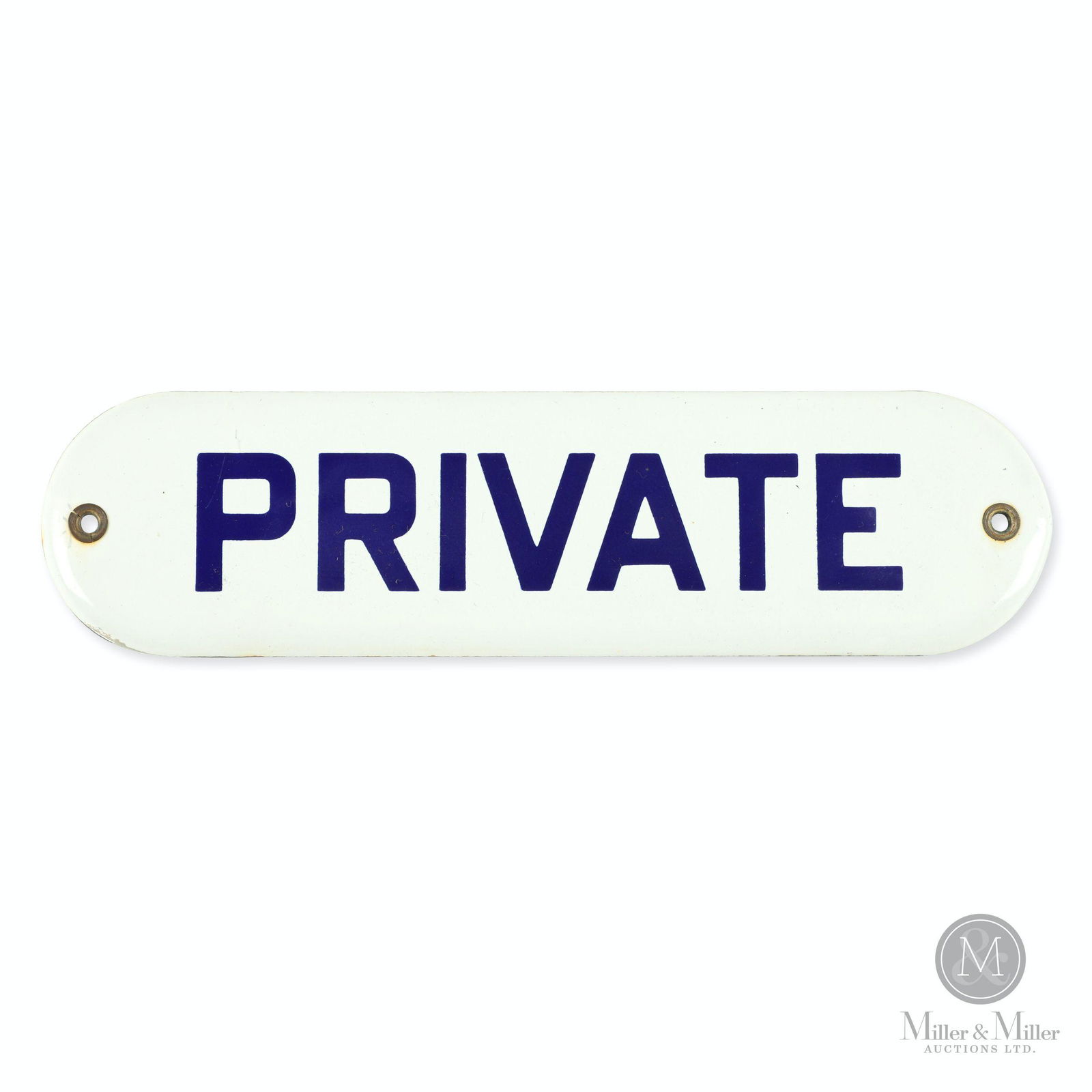 "Private" Convex Porcelain Door Plaque (1 of 5)