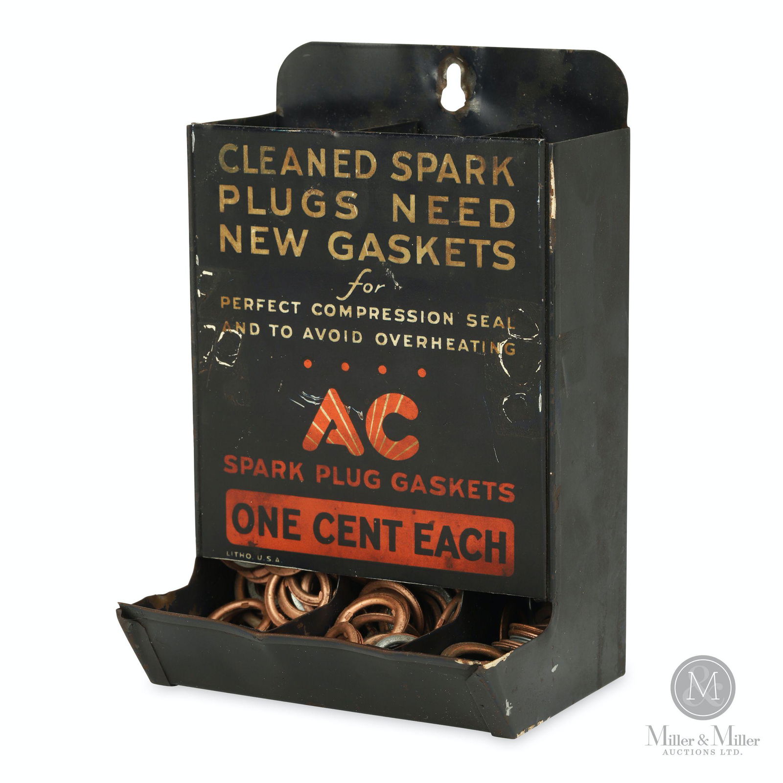 AC Spark Plug Gaskets Tin Litho Dispenser (1 of 8)