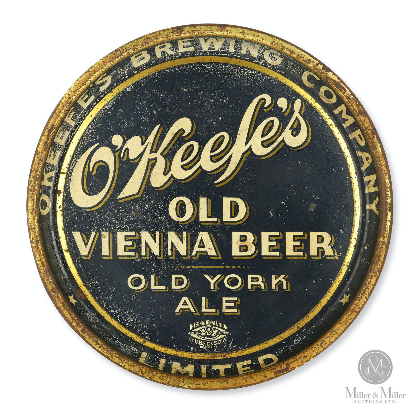 O'Keefe's Old Vienna Tin Litho Beer Tray (1 of 8)