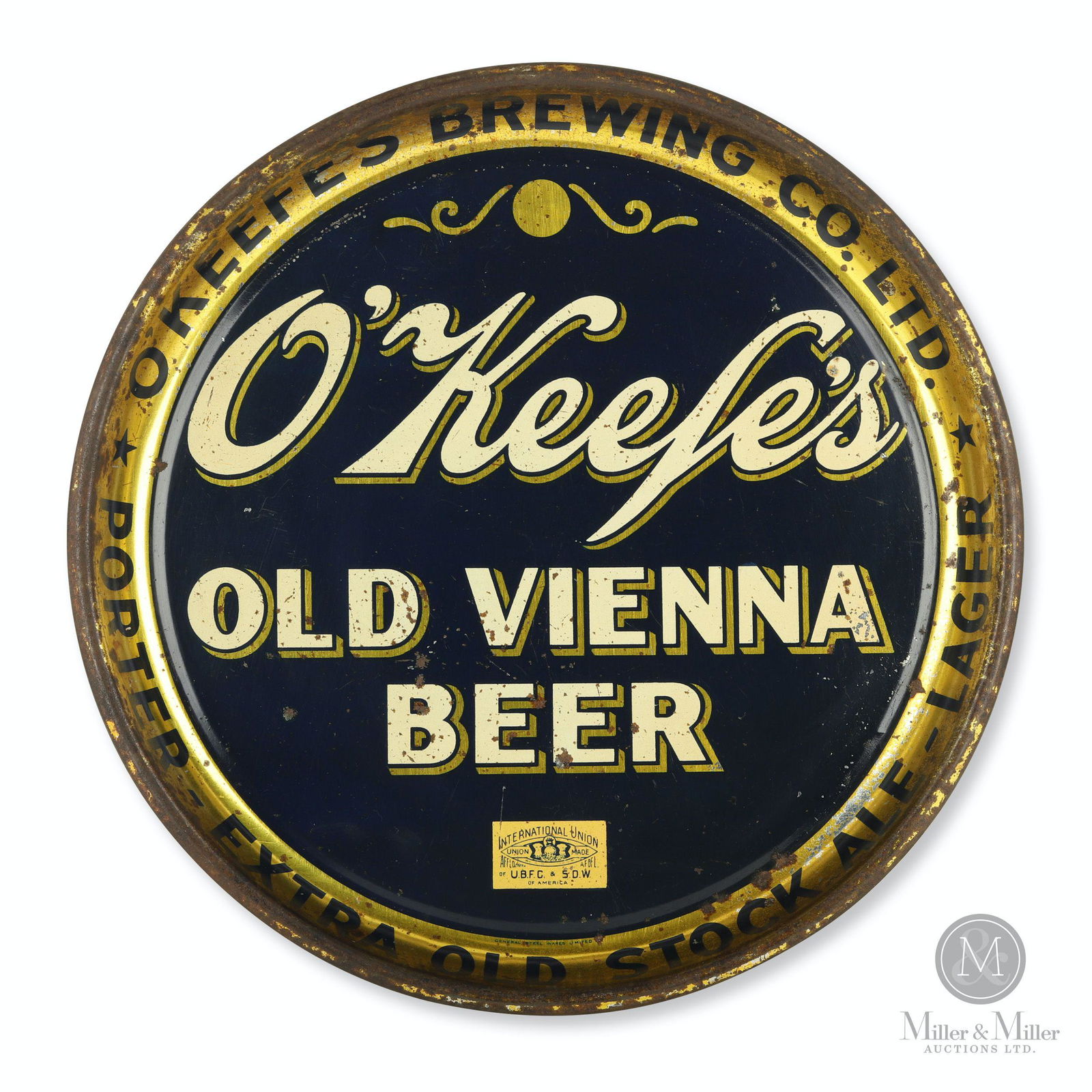 O'Keefe's Old Vienna Tin Litho Beer Tray (1 of 8)
