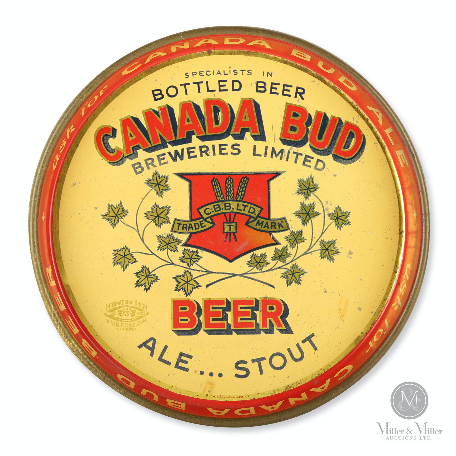 Canada Bud Tin Litho Beer Tray (1 of 9)