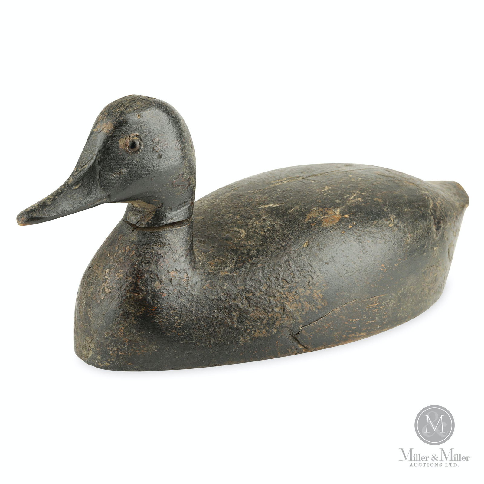 Martin Family, (Wallaceburg, Kent County, Martin: Canadian. T. Harry Martin 1870-1938 or Wilfred R. Martin 1873-1909. This decoy is an earlier Martin Family decoy hot burned with Harryâ€™s HM mark. The decoy is in old original gunning paint, bro