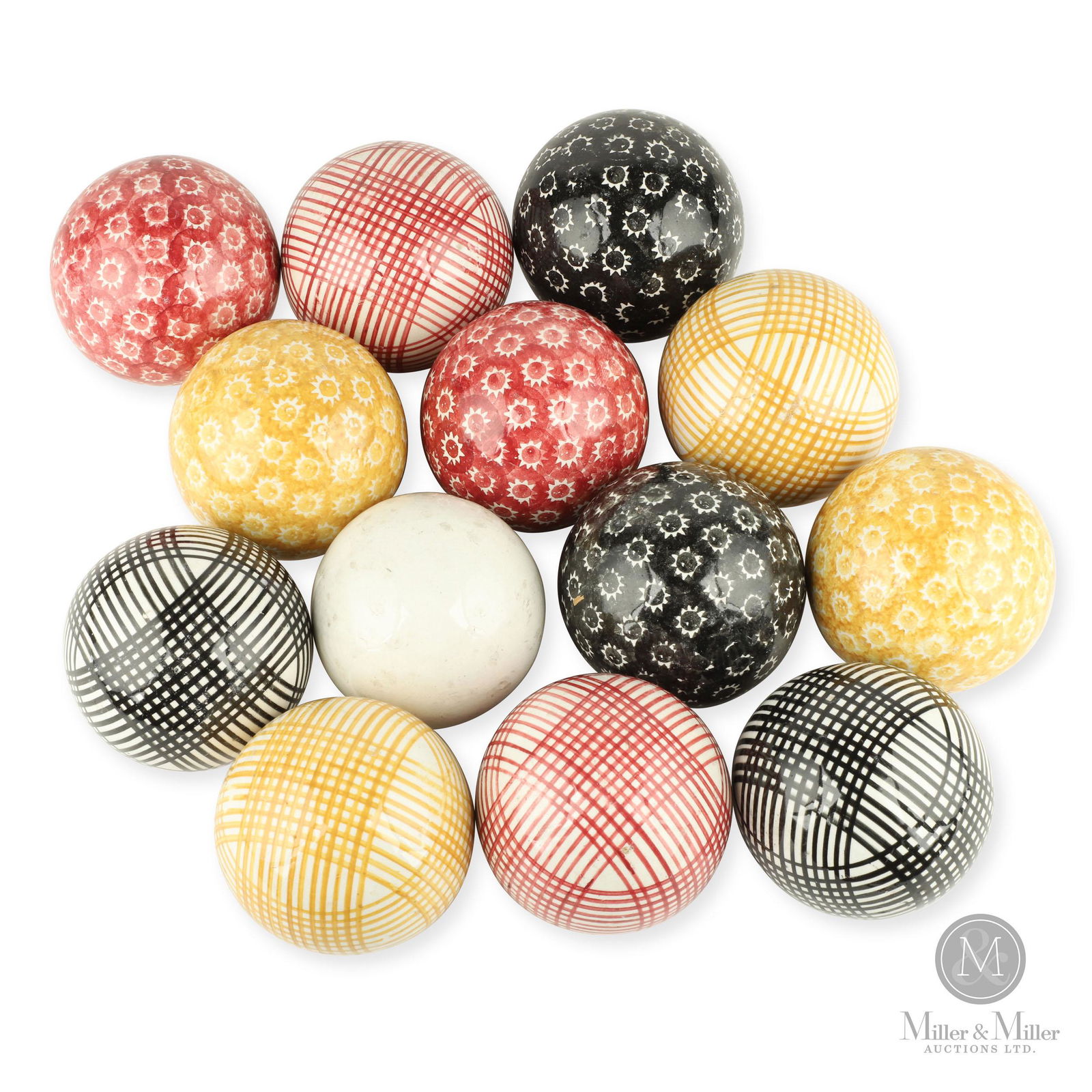 Complete Set of Victorian Carpet Balls (1 of 8)