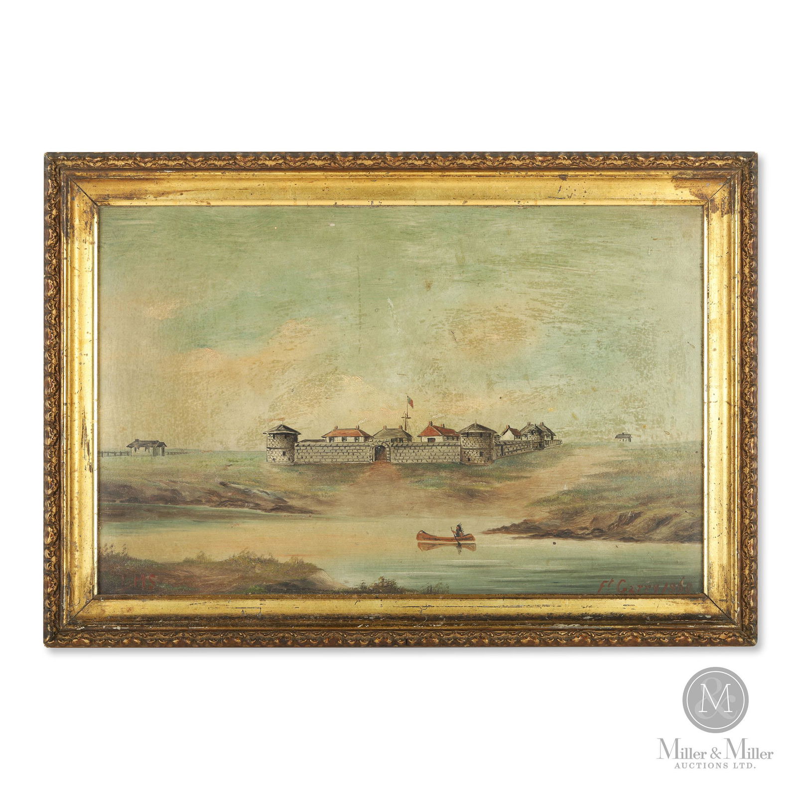 Fort Garry Oil on board by L.M. Stephenson (1 of 6)