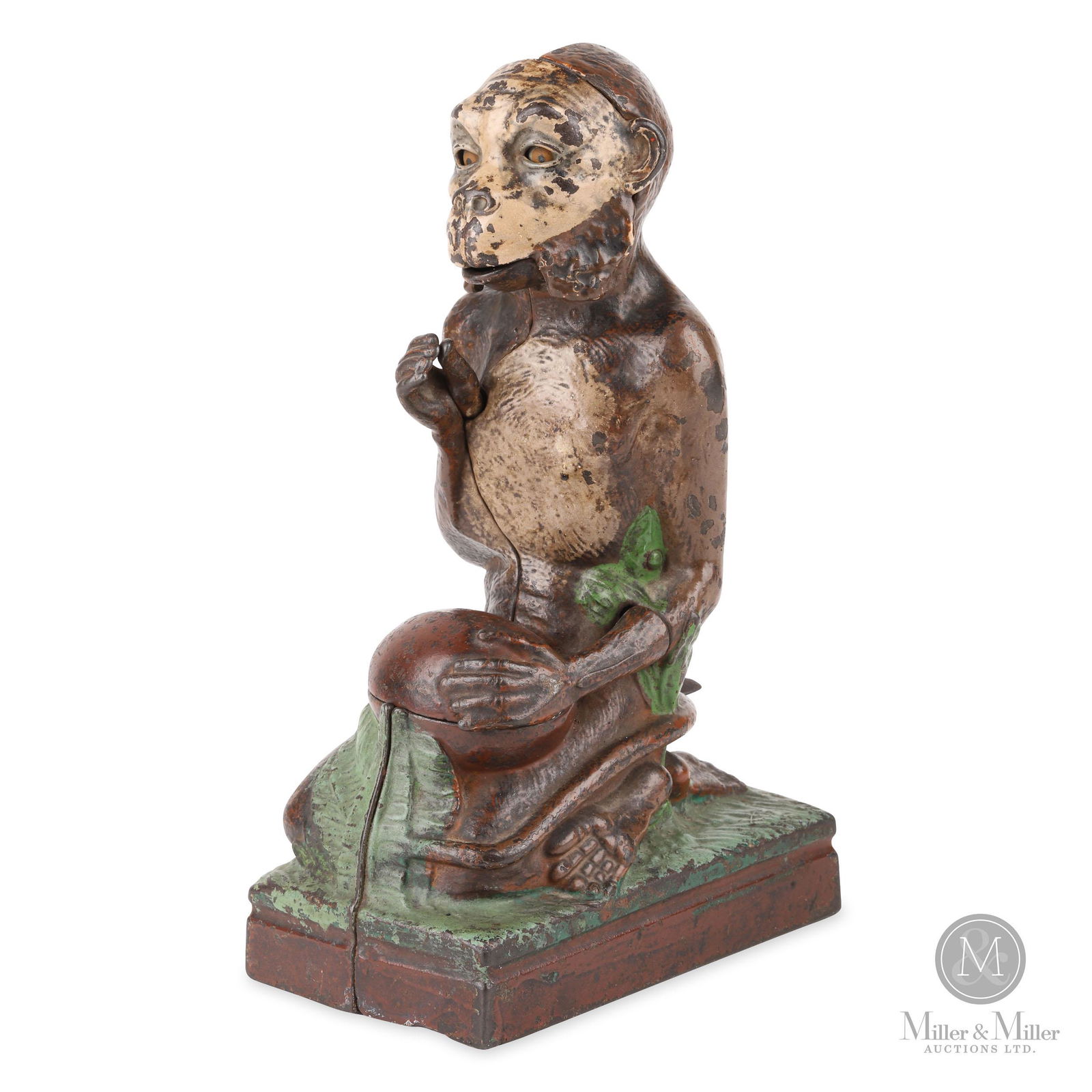 J. & E. Stevens, Monkey and Coconut Mechanical Bank (1 of 9)